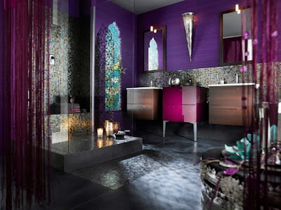 Mozaik+Seramik+dizayn+banyo+modeli Modern Banyolar