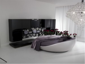 Leather Round Beds by Prealpi 1 300x224 Yuvarlak yatak tasarımları ile yatak odası dekorasyonu