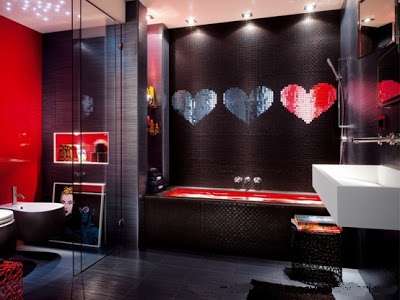 Mozaik+Seramik+Banyo+Duvarlar%C4%B1 Banyo Seramik Mozaik Banyo Dekorasyon Fikirleri