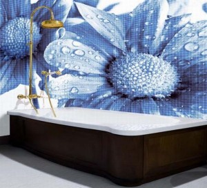 banyo1 300x272 Banyo dekorasyonunda mozaik kaplamalar