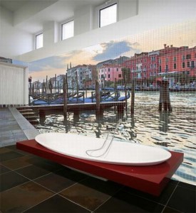 banyo2 275x300 Banyo dekorasyonunda mozaik kaplamalar