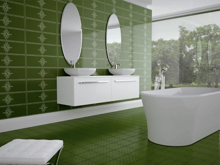 Modern Fayans çeşitleri Yesil+banyo+fayans+modeli Modern Fayans çeşitleri